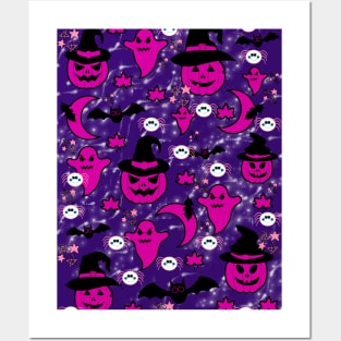 halloween pattern Posters and Art